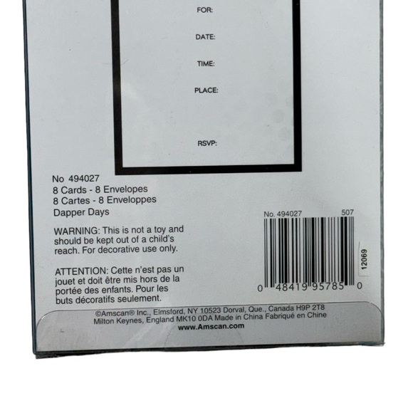 Amscan novelty pull out invitations & envelopes. Set of 8 brand new in package! - Picture 2 of 6